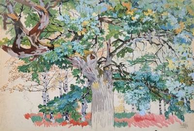 En forêt - Mathurin Méheut En forêt - Mathurin Méheut