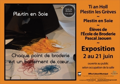 Plestin en soie - Élèves de l'École de broderie Pascal Jaouen Plestin en soie - Élèves de l'École de broderie Pascal Jaouen