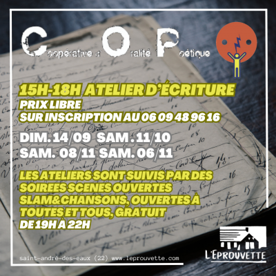 Écriture avec Monsieur Samedi Écriture avec Monsieur Samedi