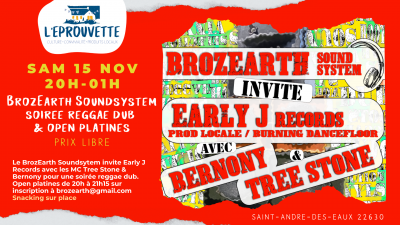 Session reggae dub & open platines avec le BrozEarth Soundsystem Session reggae dub & open platines avec le BrozEarth Soundsystem