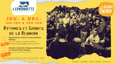 Les Jeudis trad' : Masterclass avec le collectif Treez Maloya