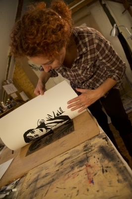 Linogravure avec Sophie Degano