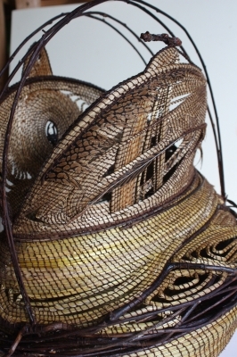 Vannerie spiralée cousue 