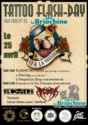 Tatoo day & concert au profit du refuge SPA La Briochine