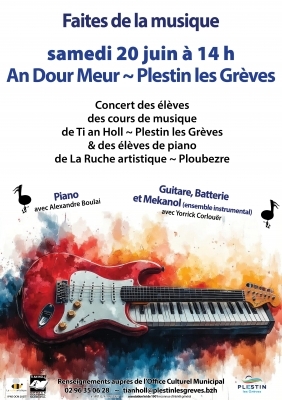 Faites de la musique : élèves piano, guitare et batterie