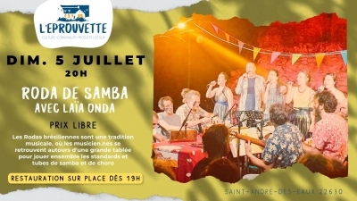 Soirée brésilienne : Roda de Samba avec Laïa Onda